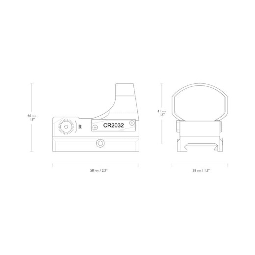 Red Dot optika HAWKE Reflex Sight 'Wide View' Weaver Rail (3moa) 12144-11400