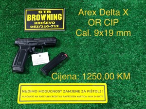 Arex Delta OR CIP CAL. 9x19 mm