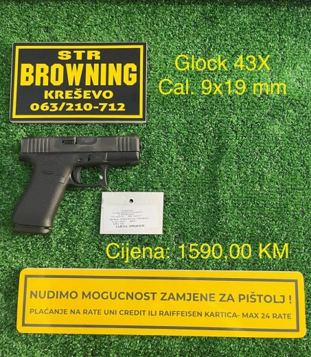 Glock 43X Black CAL. 9x19 mm