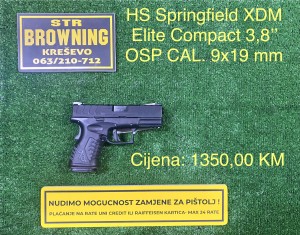 HS Springfield XDM Elite Compact 3.8” OSP CAL. 9x19 mm