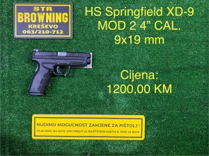 HS Springfield XD-9 MOD 2 4” CAL. 9x19 mm