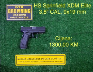 HS Springfield XDM Elite 3,8” CAL. 9x19 mm