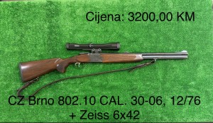 CZ Brno 802.10 CAL. 30-06, 12 + Zeiss 6x42