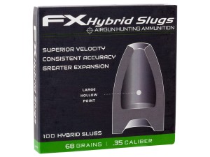 FX Hybrid Airgun Slugs,  9 mm, HP 68 grain (.357)