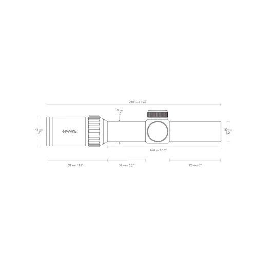 Optički nišan HAWKE Vantage 1-4x24 IR