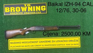 Baikal IZH-94 CAL. 12/76, 30-06