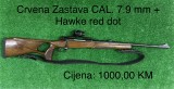 Crvena Zastava CAL. 7.9 mm + red Dot Hawke