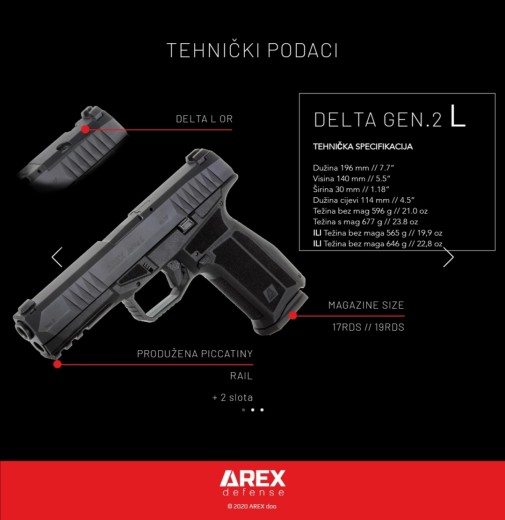 Pištolj DELTA Arex L