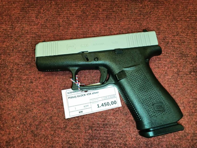 Pistolj GLOCK 43X SILVER