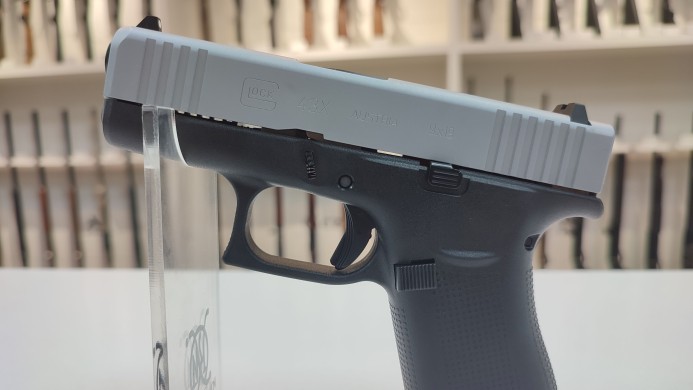 GLOCK 43X SILVER SLIDE