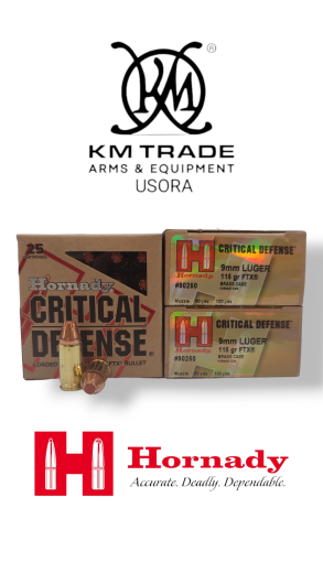 HORNADY 9X19 115 GR FTX CRITICAL DIFENSE