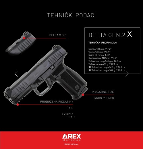 Pištolj DELTA Arex X   FDE