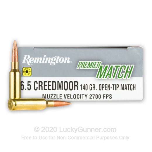 METAK KARABINSKI REMINGTON PREMIER 6.5 CREEDMOOR 140GR, BARNES OPEN TIP MATCH BOAT TAIL