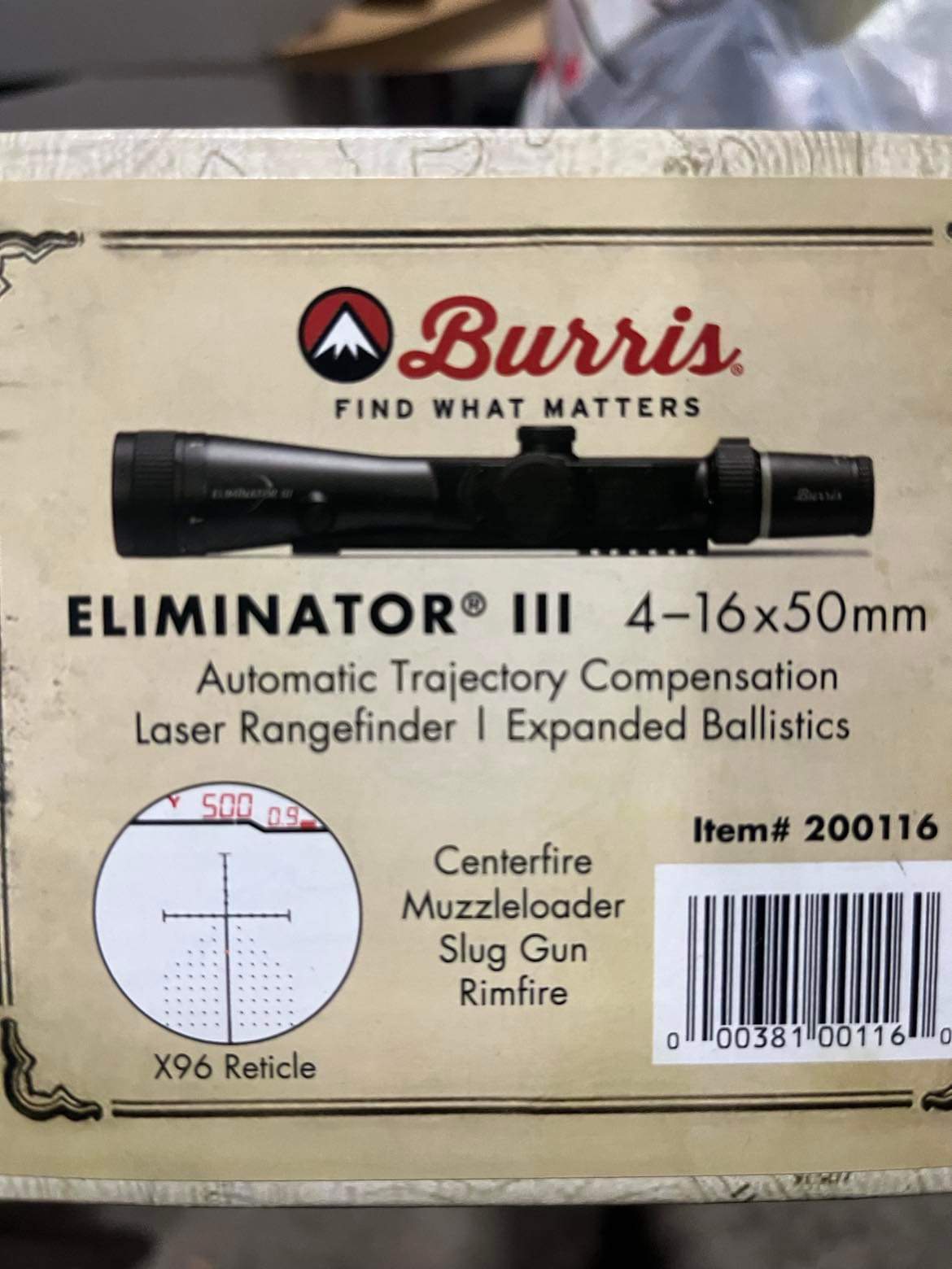 Optika Burris Eliminator III 4-16x50mm