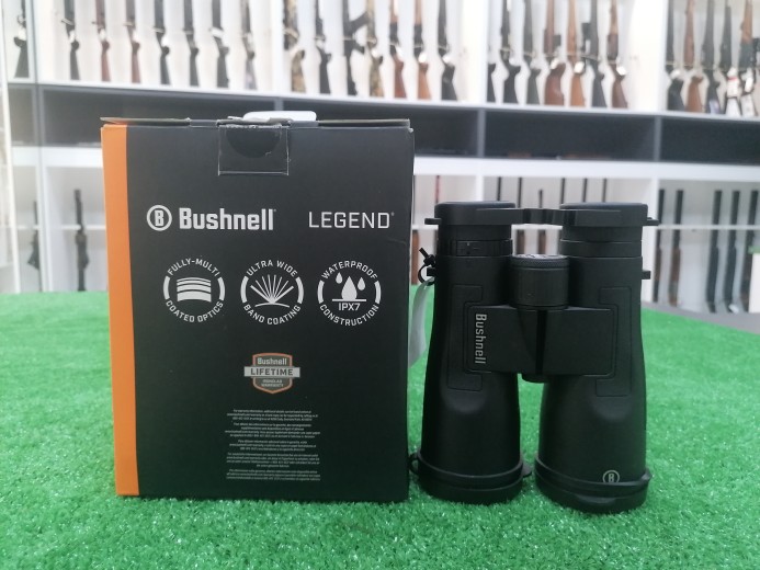 Binocolo Bushnell Legend 12x50 – Prisma A Tetto, Ottiche Multistrato, Impermeabile IPX7 E Trattamento RainGuard HD, Nero