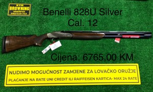 Benelli 828 U Silver cal 12/76